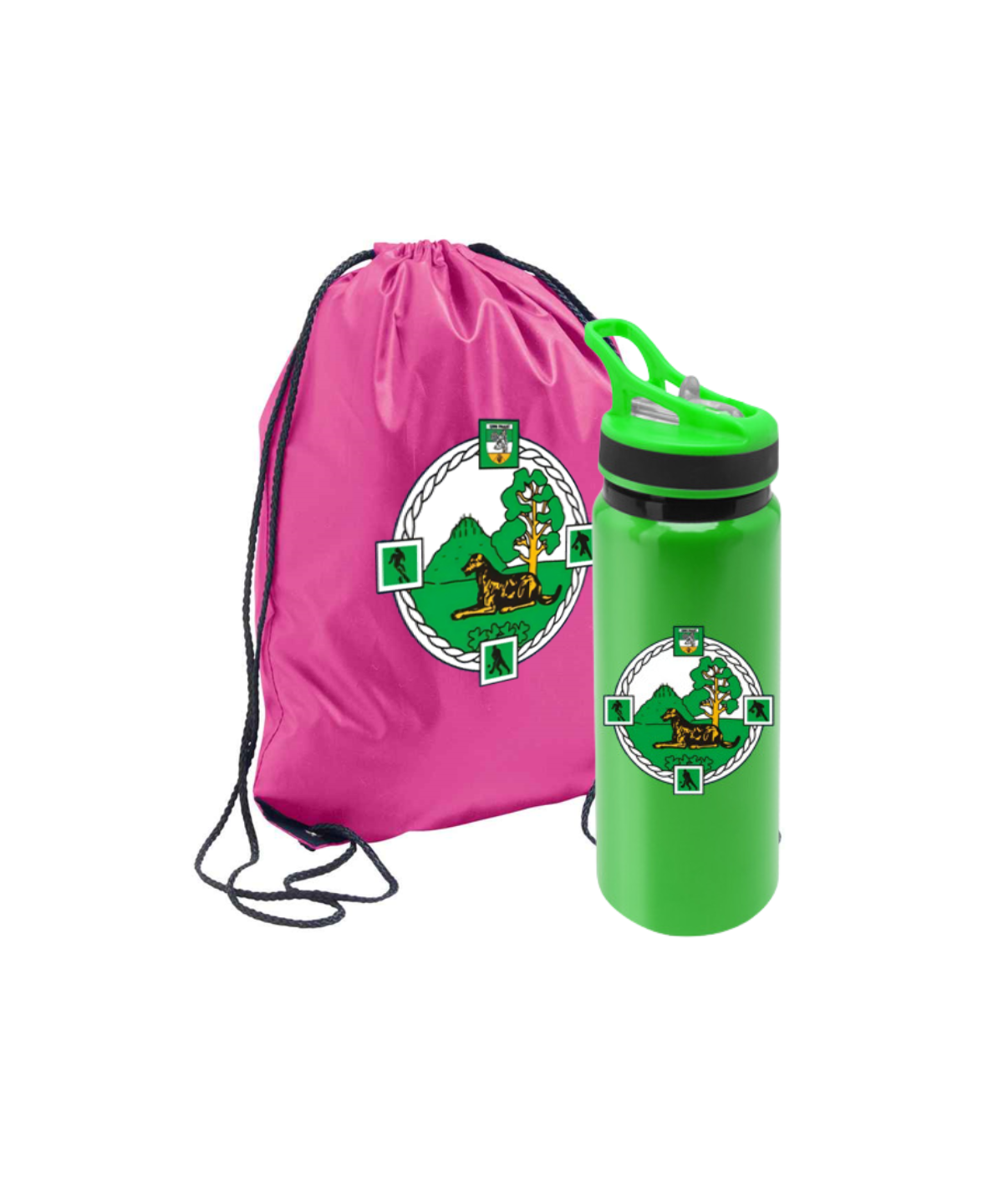 SPECIAL OFFER Ballyfore GAA Bag & Bottle Pack (Pink Bag & Green Bootle)