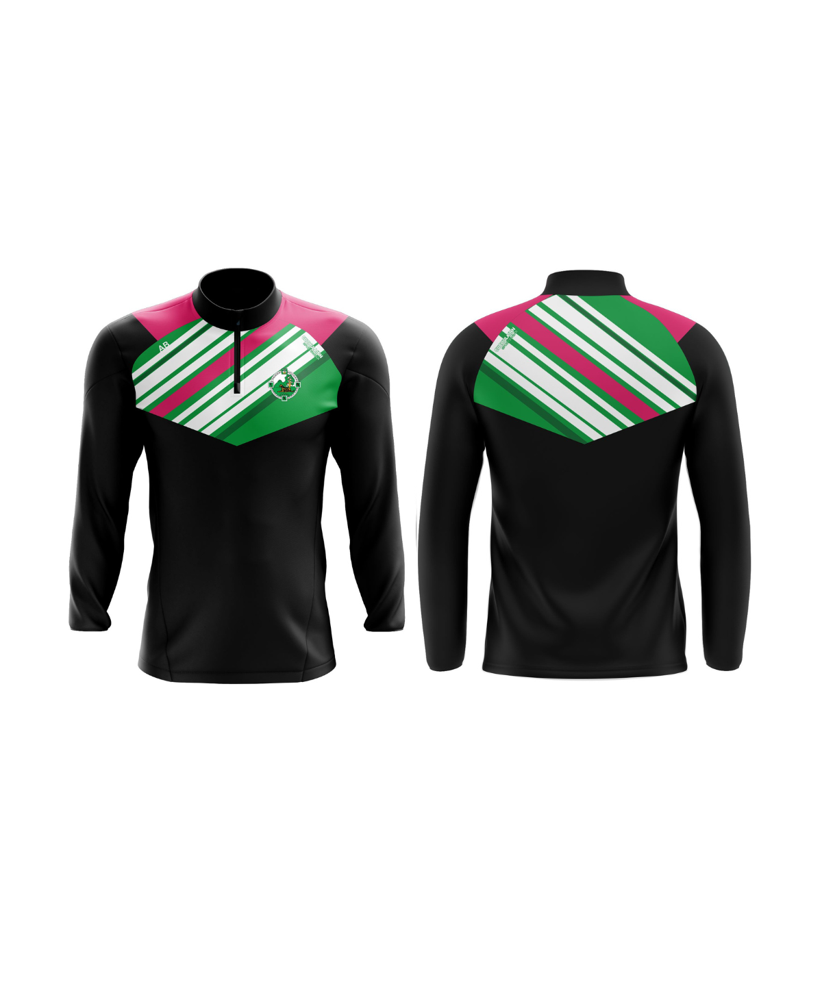 Ballyfore GAA Half Zip (Pink Trim) Kids