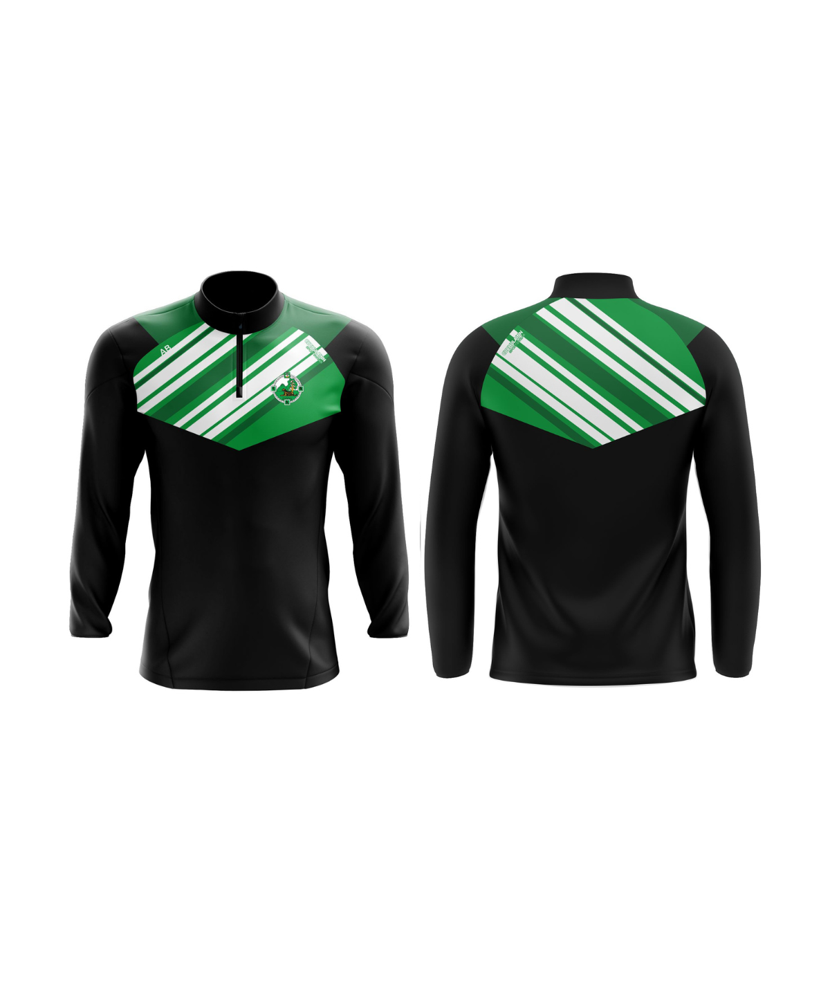 Ballyfore GAA Half Zip (Green Trim) Adults