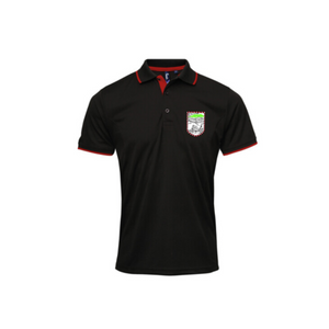 Beara Ladies GFC Contrast Polo Black with Red Trim (Men/Unisex cut)