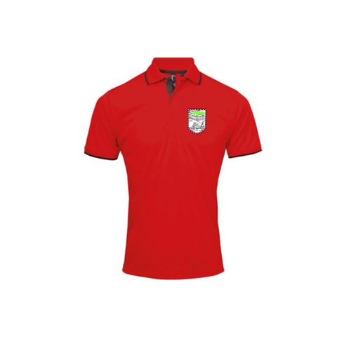 Beara Ladies GFC Contrast Polo Red with Black Trim (Men/Unisex cut)