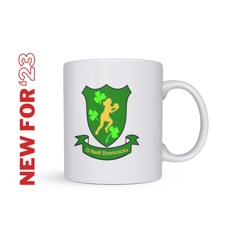 NEW for '23 O'Neill Shamrocks 11oz White Mug